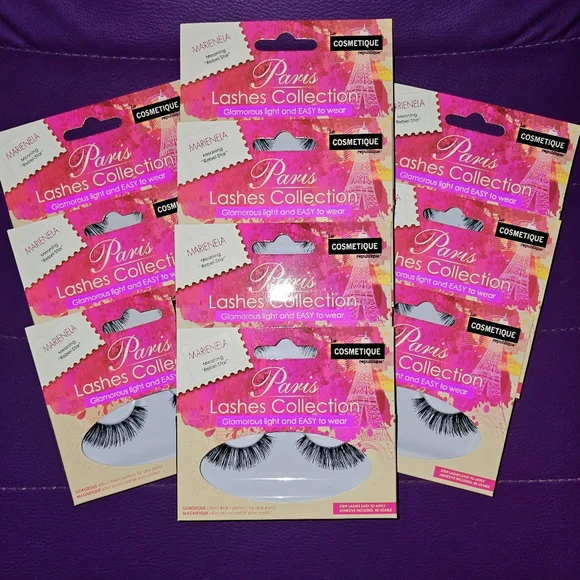 False eyelashes 10 pack of Marienela with adhesive. 100% Human Hair. - Picture 3 of 6